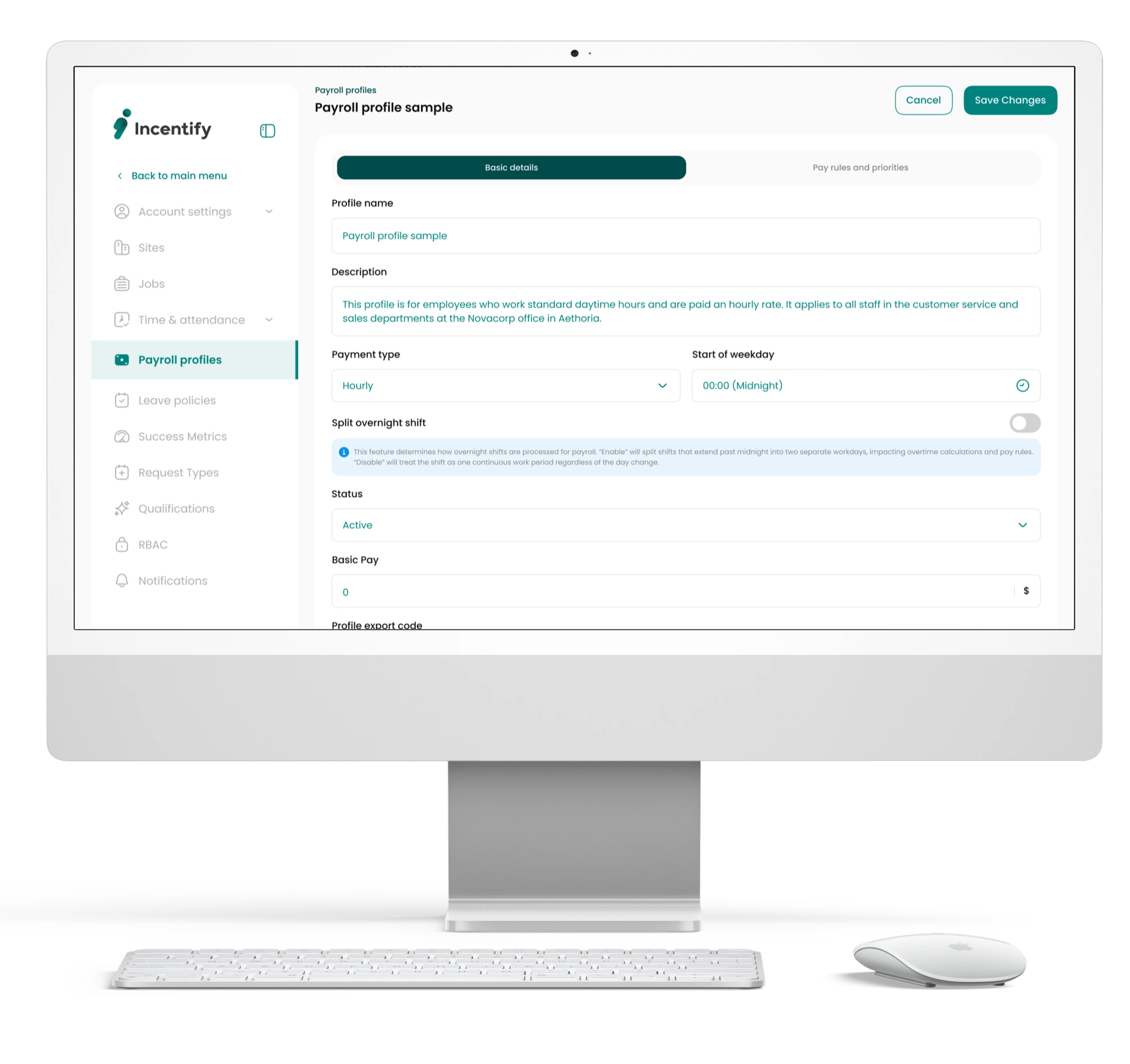 Create the pay profile that fits the job.